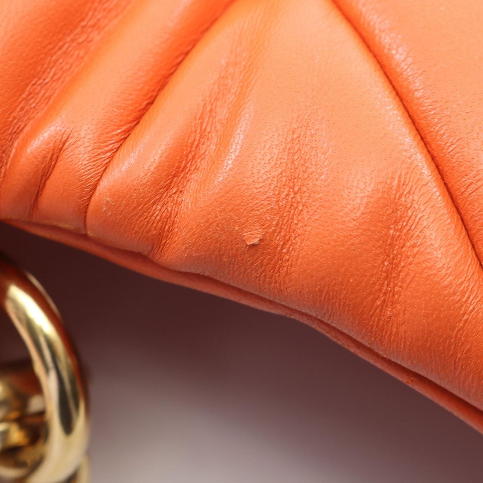 Prada Shoulder Bag 2-Way Orange Leather — view 6
