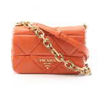Prada Shoulder Bag 2-Way Orange Leather