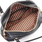 Gucci Bamboo Horsebit Black Leather Shoulder — view 3