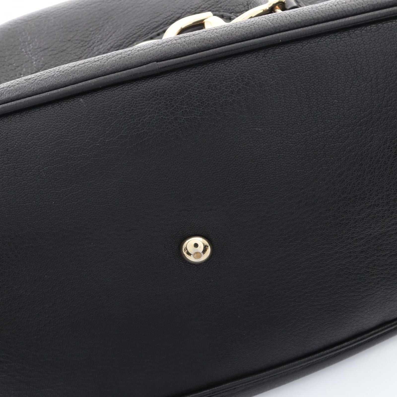 Gucci Bamboo Horsebit Black Leather Shoulder — view 8