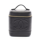 Chanel Handbag CC Logo Black Caviar Leather