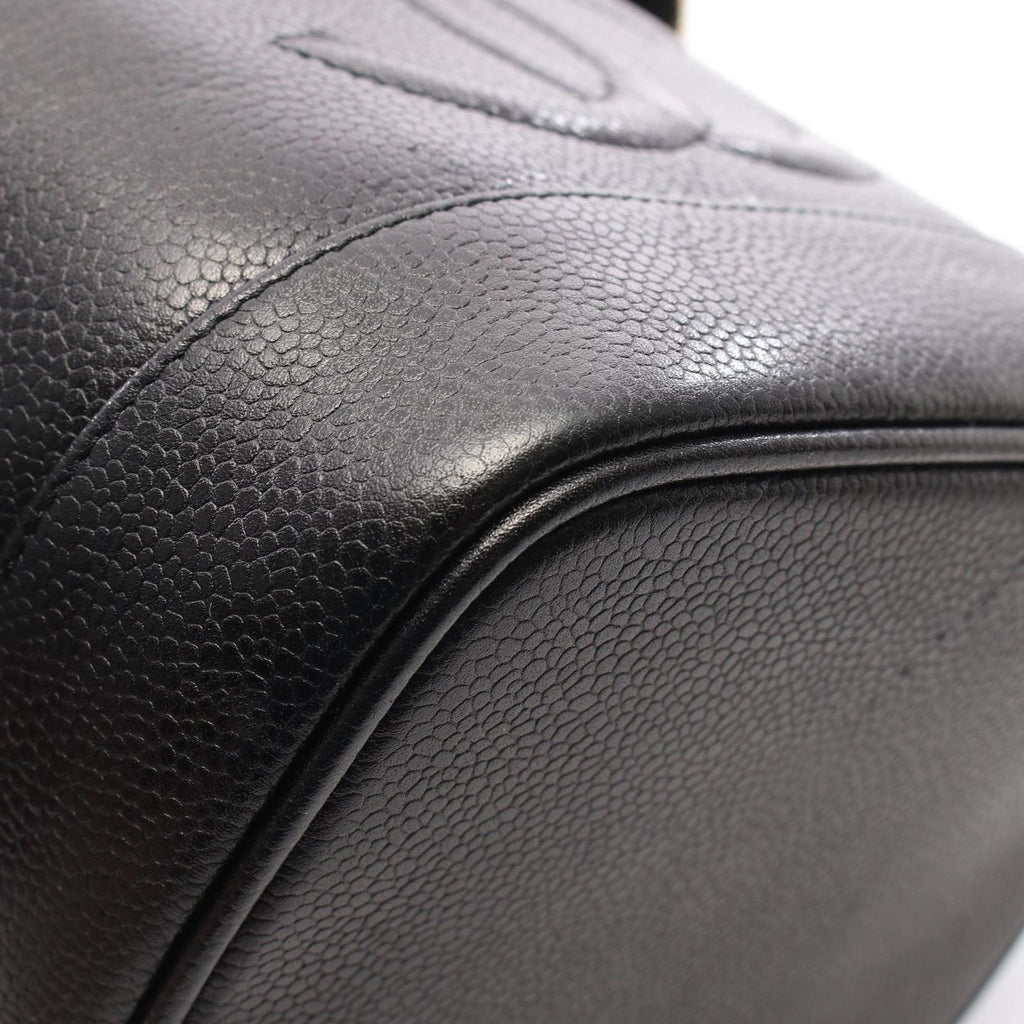 Chanel Handbag CC Logo Black Caviar Leather — view 9