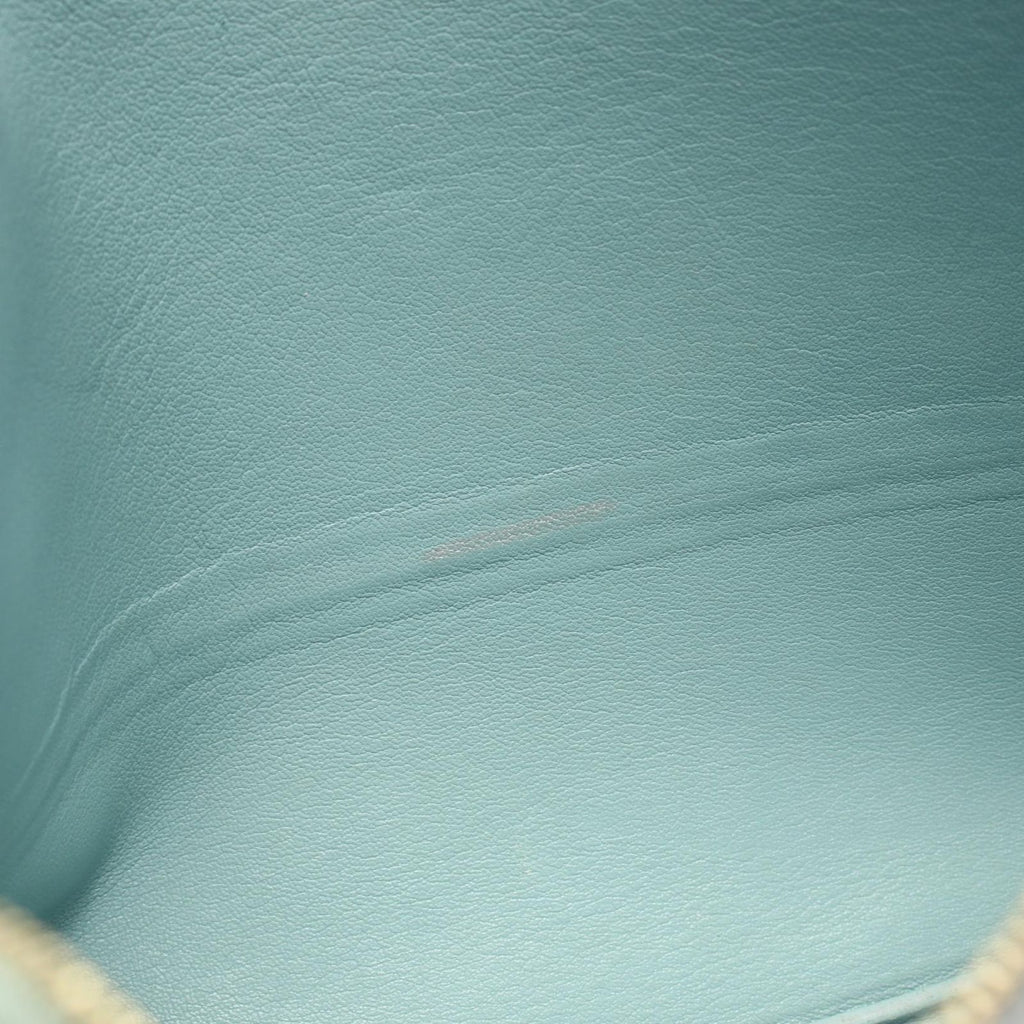 Celine Pouch Solo Bicolor Light Blue Red Leather — view 5
