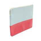 Celine Pouch Solo Bicolor Light Blue Red Leather — view 2