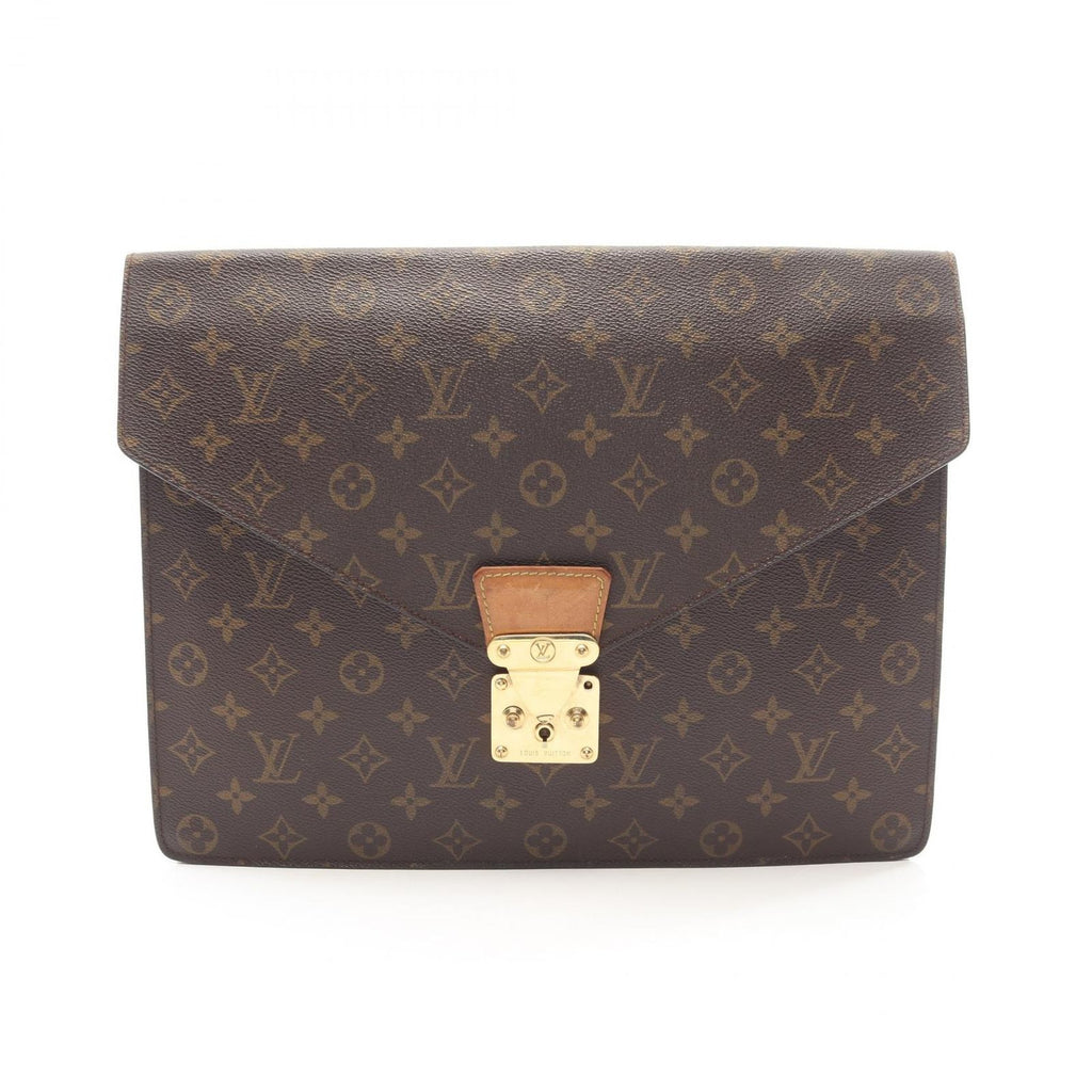 Louis Vuitton Clutch Porte Documents Senator Monogram Canvas Leather