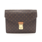 Louis Vuitton Clutch Porte Documents Senator Monogram Canvas Leather