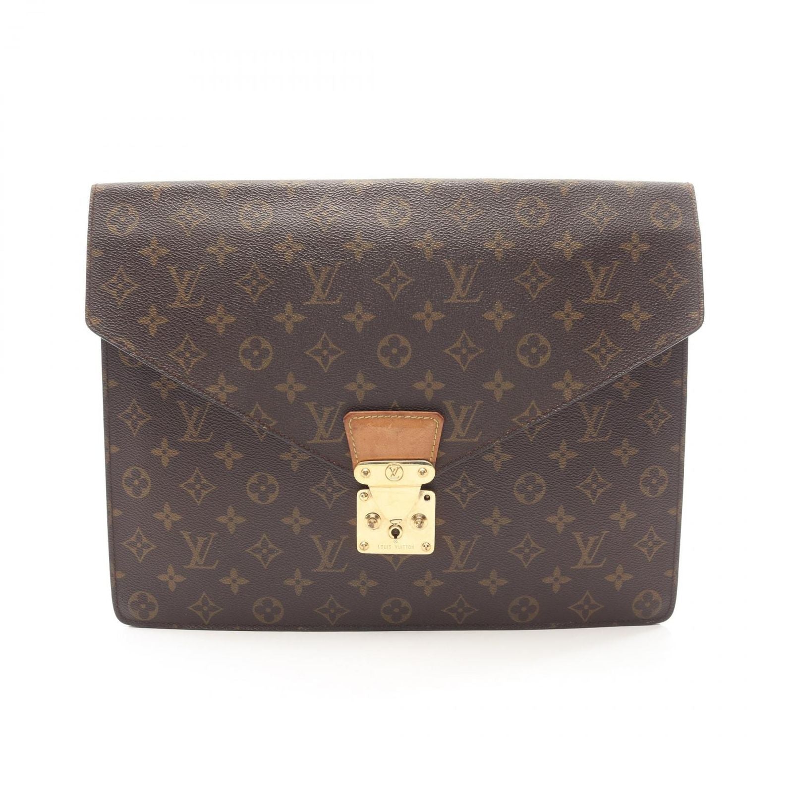 Louis Vuitton Clutch Porte Documents Senator Monogram Canvas Leather