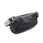 Prada Shoulder Bag Tessuto Saffiano Black Nylon Patent Triangle Logo — view 2