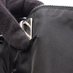 Prada Shoulder Bag Tessuto Saffiano Black Nylon Patent Triangle Logo — view 6