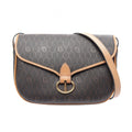 Dior Shoulder Bag Honeycomb Brown Canvas Leather