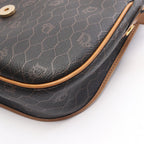 Dior Shoulder Bag Honeycomb Brown Canvas Leather — view 8