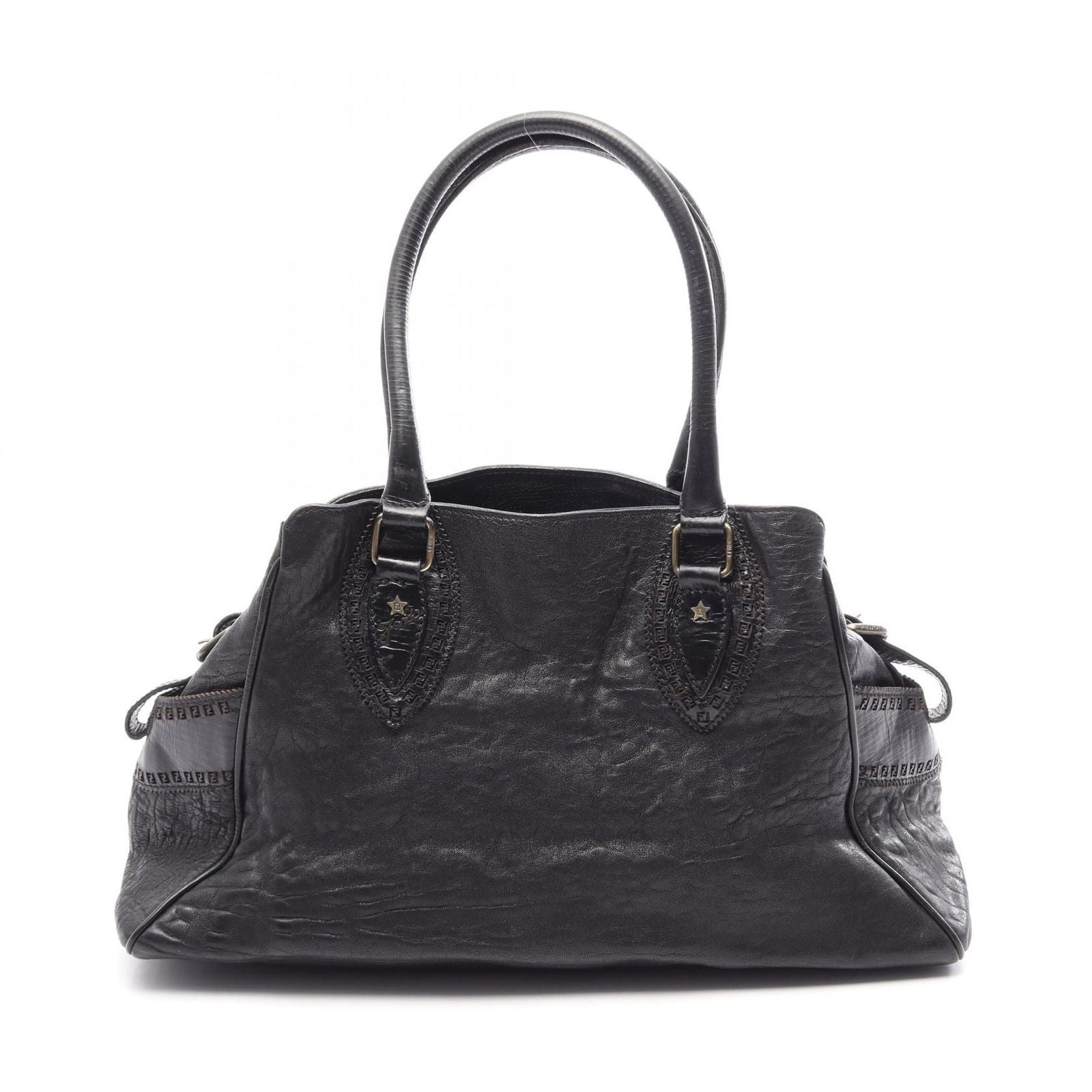Fendi Handbag Etonico Black Leather