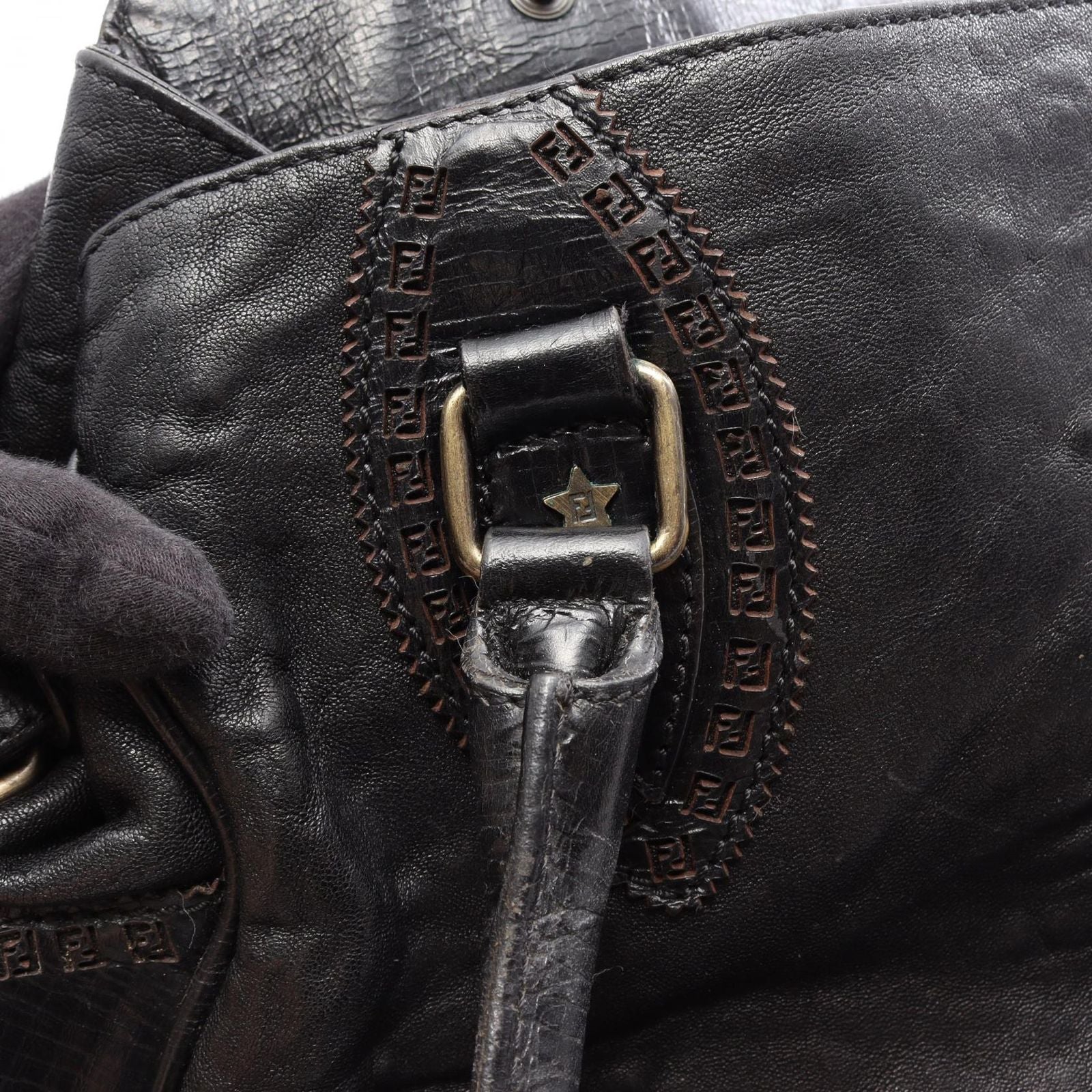 Fendi Handbag Etonico Black Leather — view 9