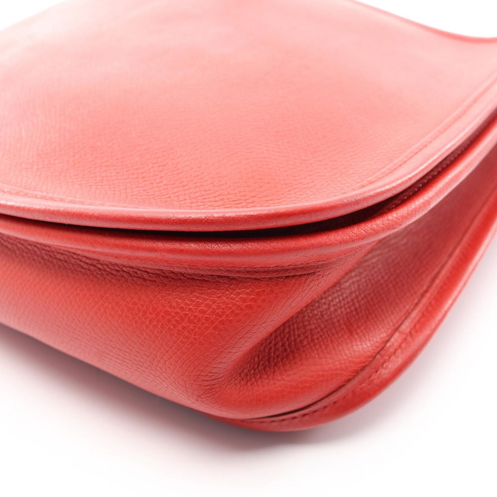 Hermes Shoulder Bag Evelyne 2 PM Rouge Casac Leather — view 8