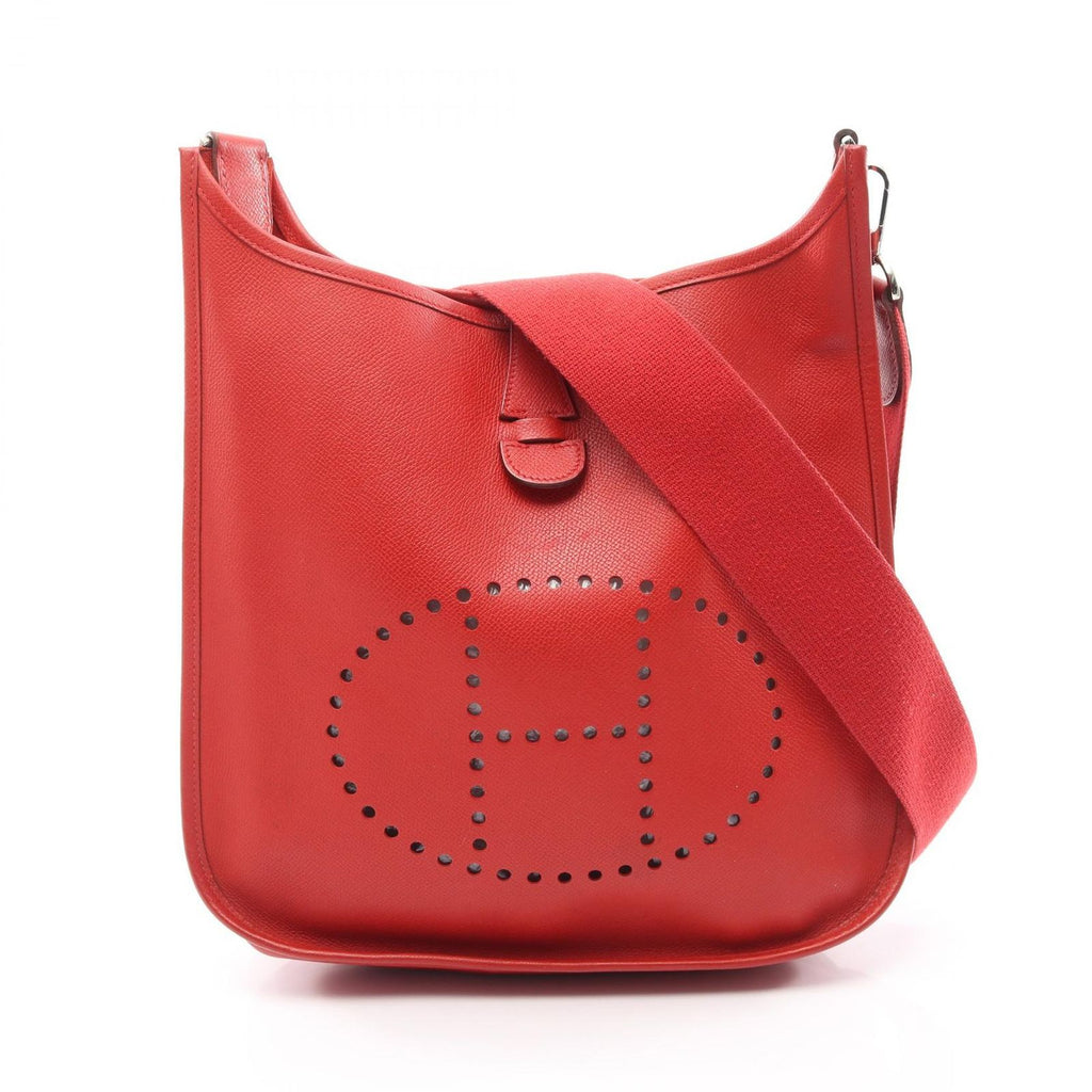 Hermes Shoulder Bag Evelyne 2 PM Rouge Casac Leather
