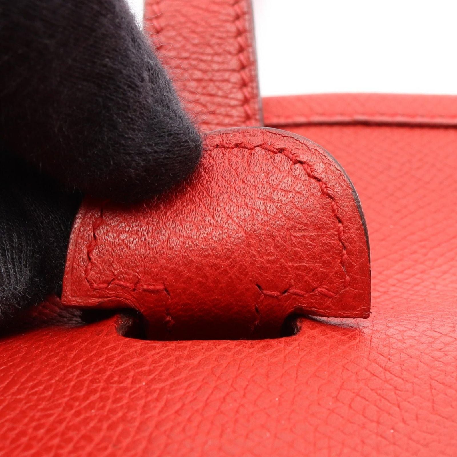 Hermes Shoulder Bag Evelyne 2 PM Rouge Casac Leather — view 5