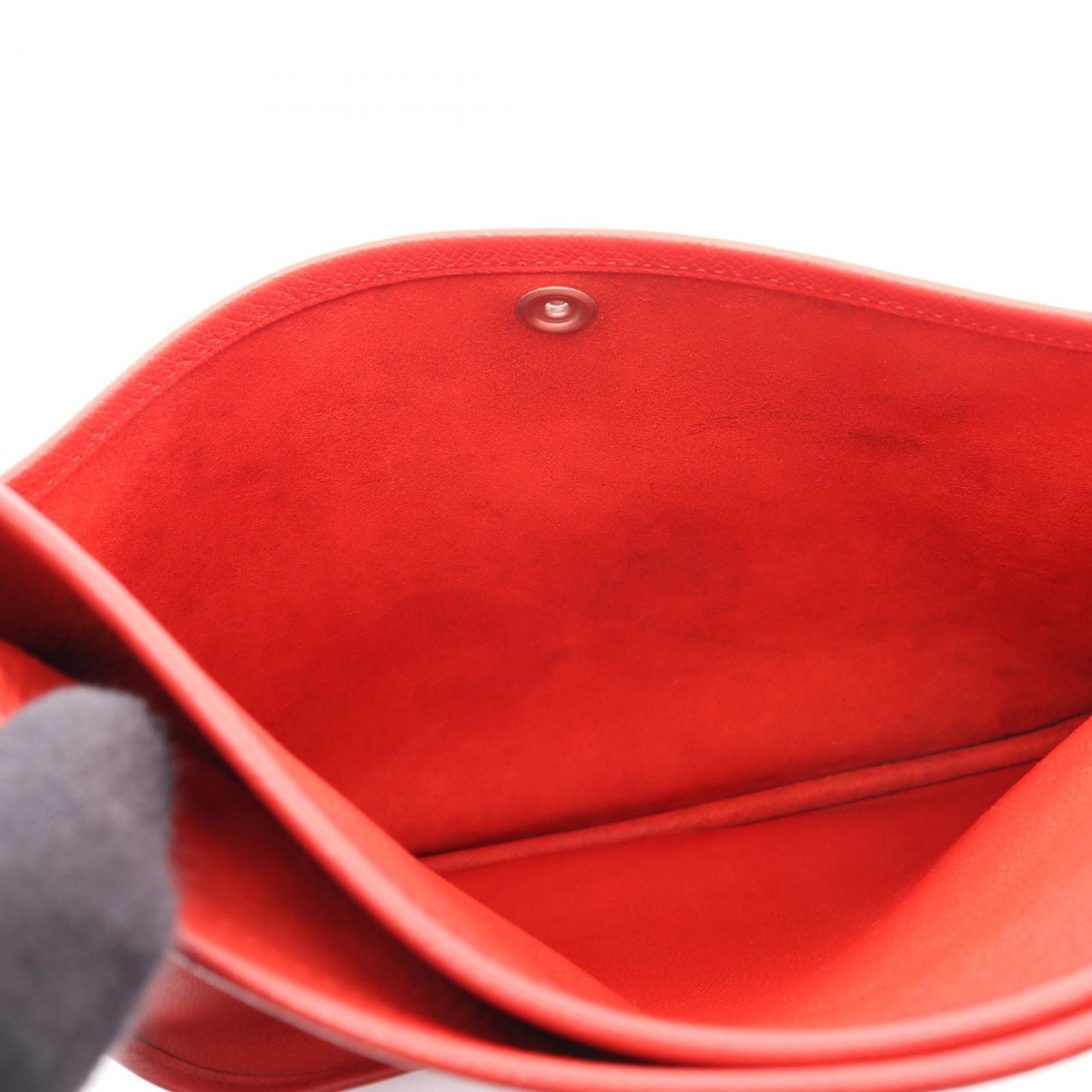 Hermes Shoulder Bag Evelyne 2 PM Rouge Casac Leather — view 6