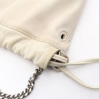 Saint Laurent Paris Shoulder Bag Teddy Drawstring Beige Leather — view 9