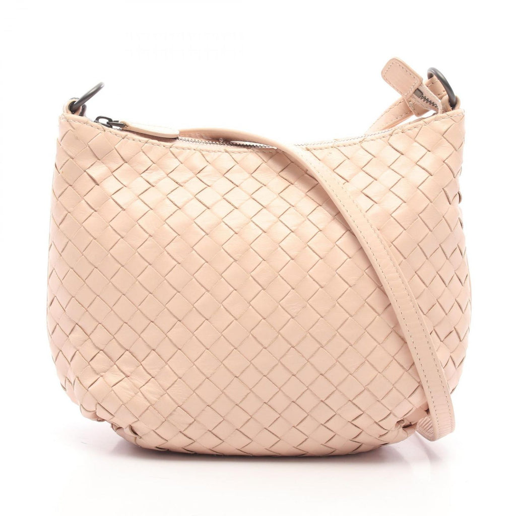 Bottega Veneta Shoulder Bag Intrecciato Light Pink Leather