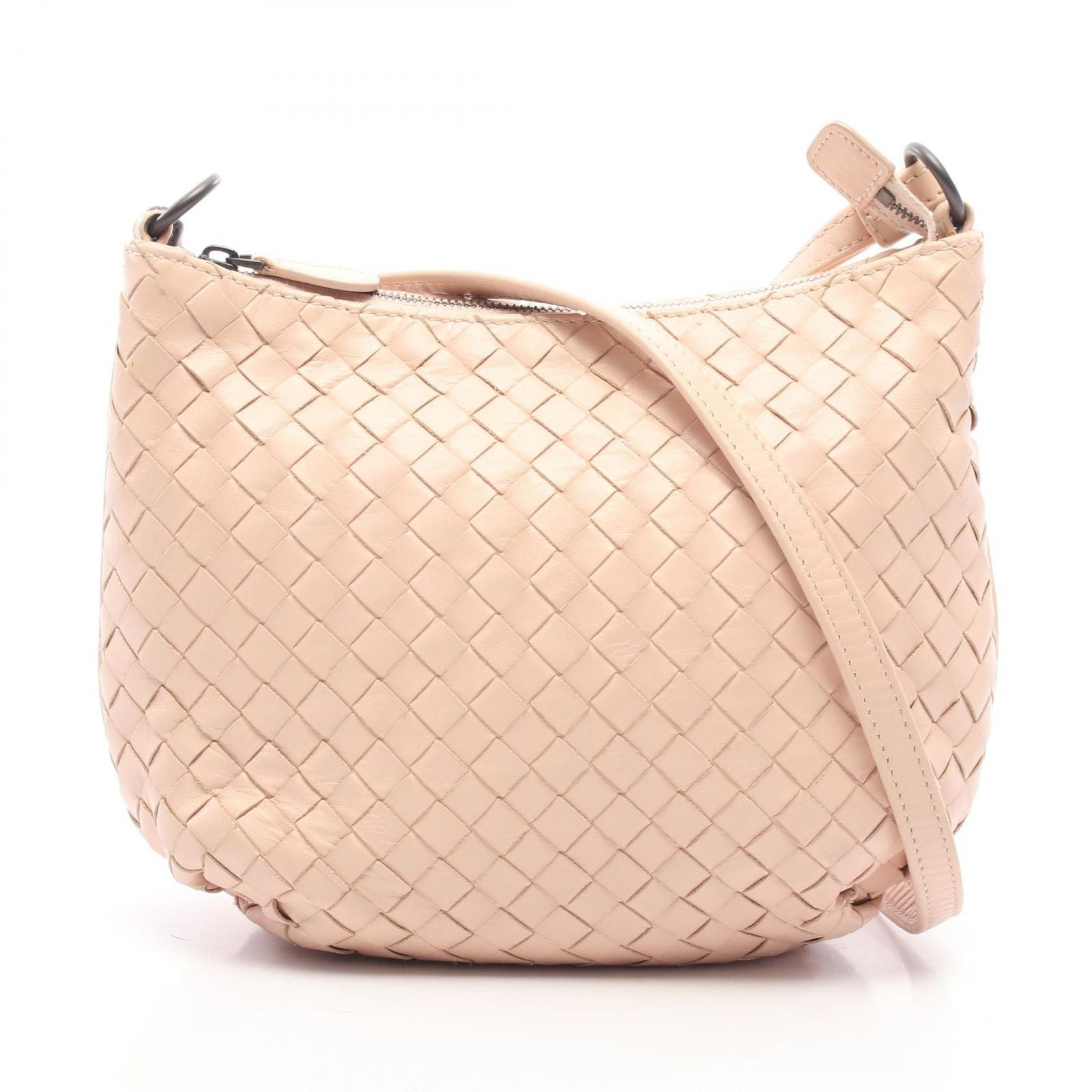 Bottega Veneta Shoulder Bag Intrecciato Light Pink Leather
