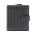Bottega Veneta Bifold Wallet Intrecciato Black Leather