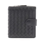 Bottega Veneta Bifold Wallet Intrecciato Black Leather