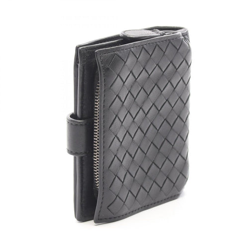 Bottega Veneta Bifold Wallet Intrecciato Black Leather — view 2
