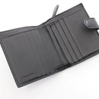 Bottega Veneta Bifold Wallet Intrecciato Black Leather — view 3