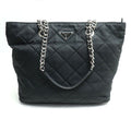 Prada Quilted Chain Tote Black