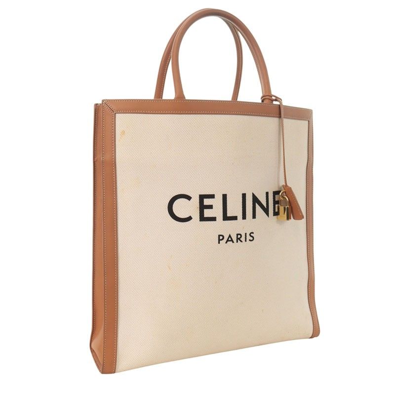 Celine Vertical Kabbalah Canvas Tote Bag