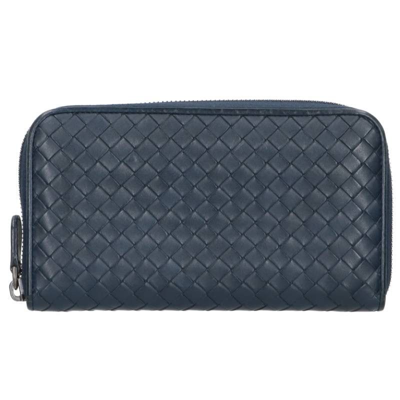 Bottega Veneta Intrecciato Leather Round Zip Wallet