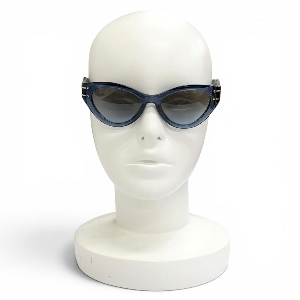 Dior Signature Logo Butterfly Sunglasses Clear Blue Eyewear — view 3