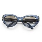 Dior Signature Logo Butterfly Sunglasses Clear Blue Eyewear