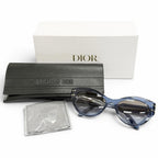 Dior Signature Logo Butterfly Sunglasses Clear Blue Eyewear — view 2
