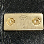 Chanel 18k CC Logo Turnlock Chain Leather Bracelet Black Gold — view 8