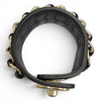 Chanel 18k CC Logo Turnlock Chain Leather Bracelet Black Gold — view 4