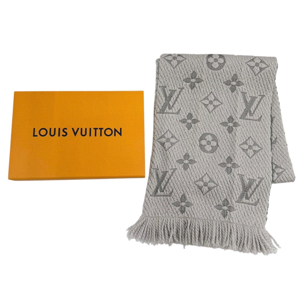 Louis Vuitton Echarpe Logo Mania Wool Silk Gripe Loulou Fringe Scarf — view 2