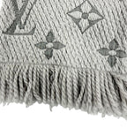 Louis Vuitton Echarpe Logo Mania Wool Silk Gripe Loulou Fringe Scarf — view 6