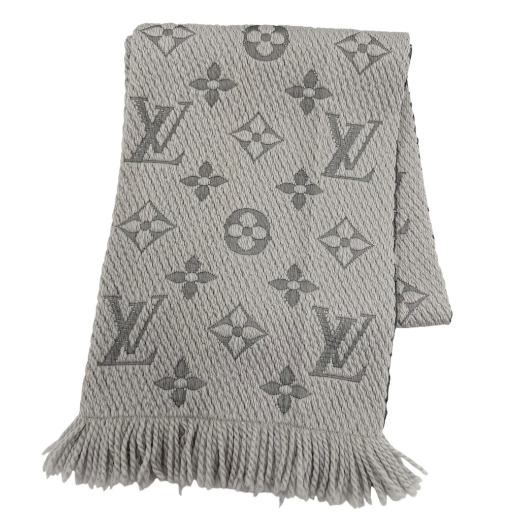 Louis Vuitton Echarpe Logo Mania Wool Silk Gripe Loulou Fringe Scarf