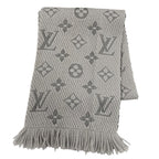 Louis Vuitton Echarpe Logo Mania Wool Silk Gripe Loulou Fringe Scarf