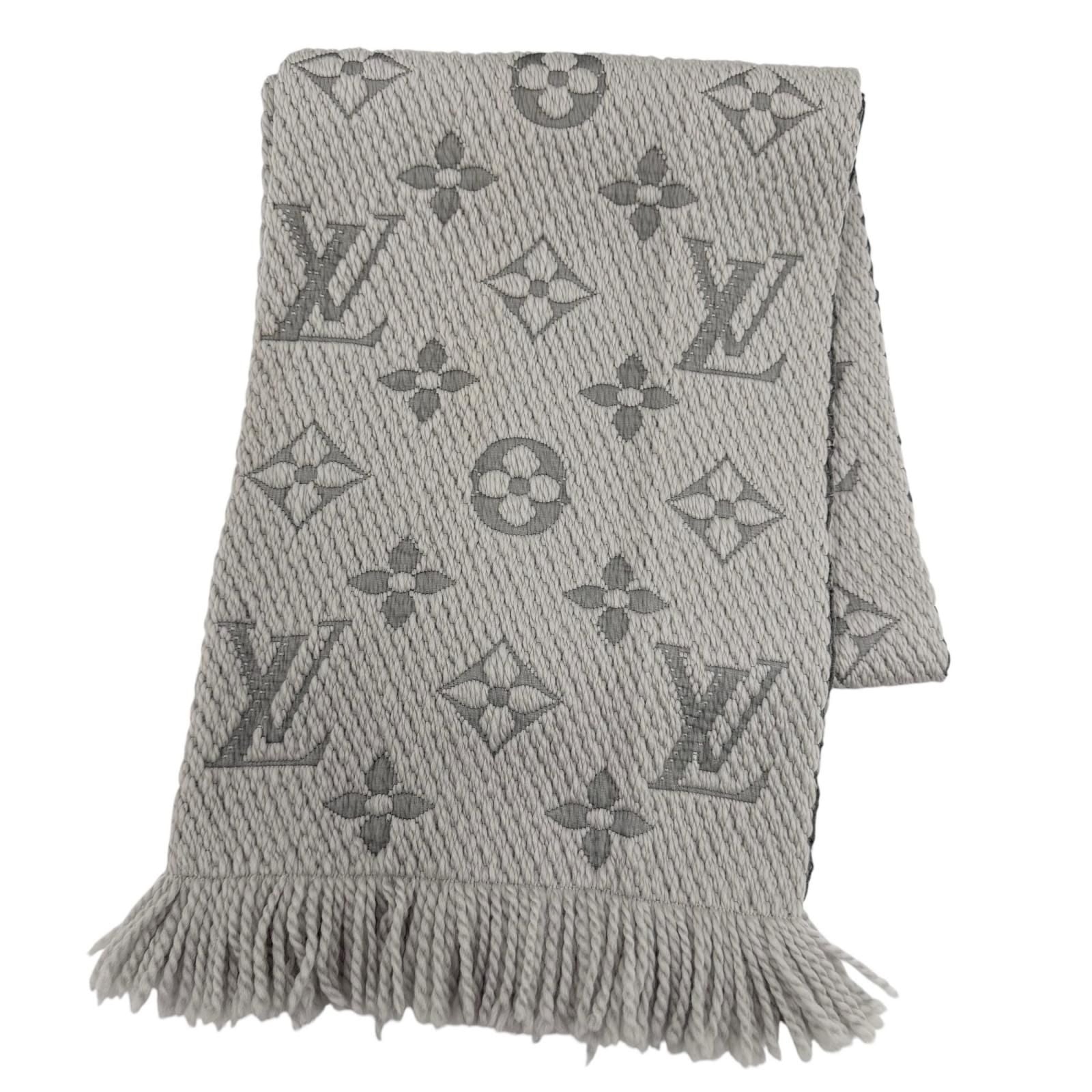 Louis Vuitton Echarpe Logo Mania Wool Silk Gripe Loulou Fringe Scarf