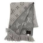 Louis Vuitton Echarpe Logo Mania Wool Silk Gripe Loulou Fringe Scarf — view 3