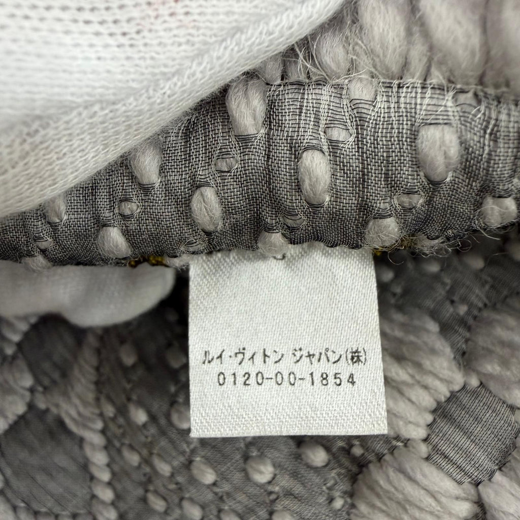 Louis Vuitton Echarpe Logo Mania Wool Silk Gripe Loulou Fringe Scarf — view 8