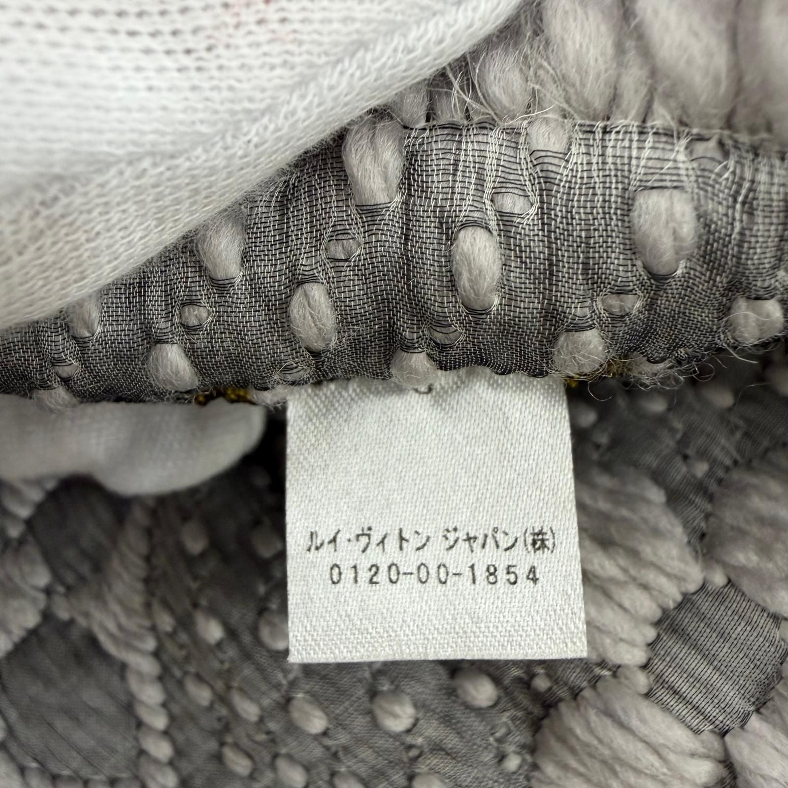 Louis Vuitton Echarpe Logo Mania Wool Silk Gripe Loulou Fringe Scarf — view 8