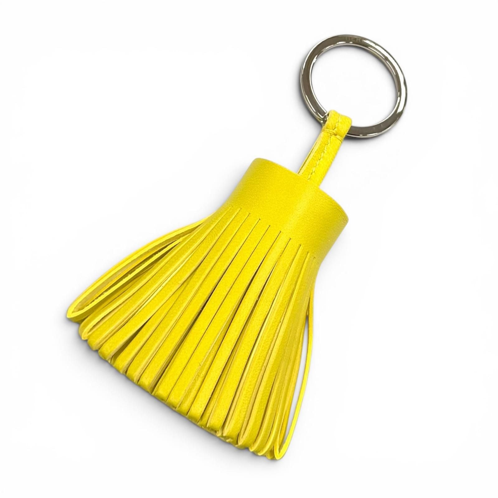 Hermes Carmen Lime Agno Milo Bag Charm Key Holder