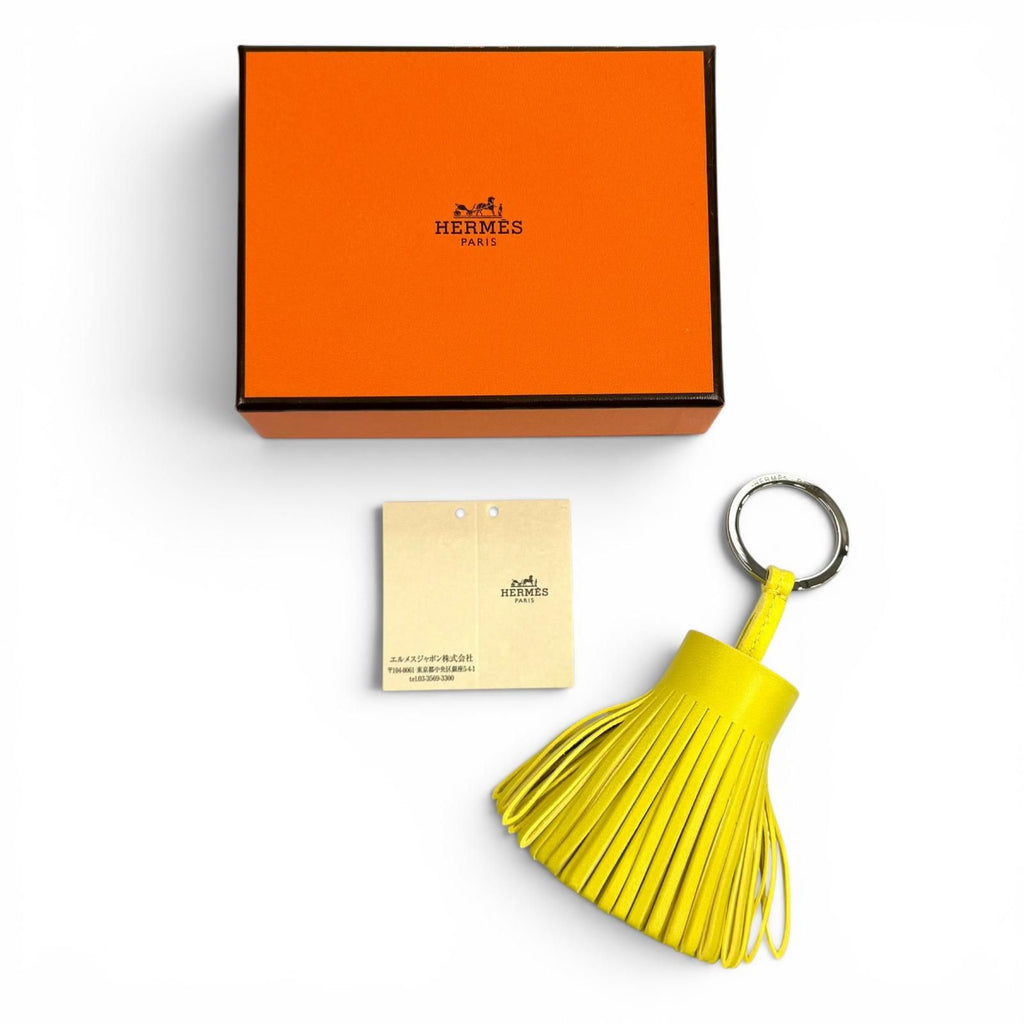 Hermes Carmen Lime Agno Milo Bag Charm Key Holder — view 2