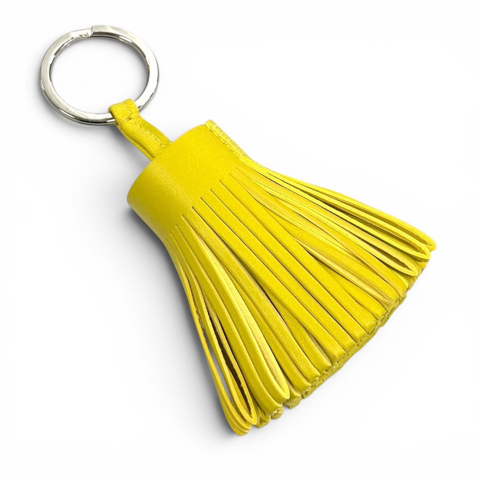 Hermes Carmen Lime Agno Milo Bag Charm Key Holder — view 3