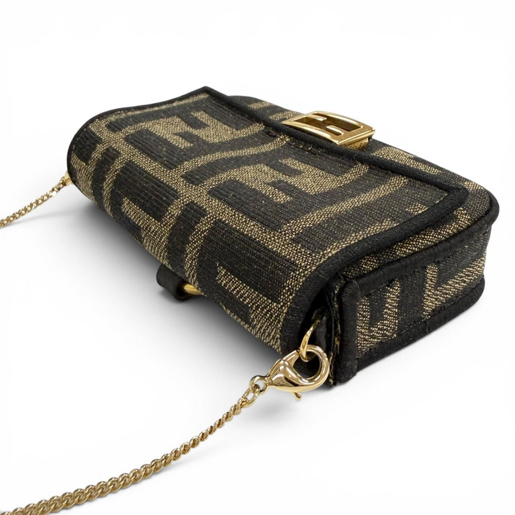 Fendi Nano Bucket FF Logo Zucca Pattern 2-Way Pouch — view 5