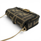 Fendi Nano Bucket FF Logo Zucca Pattern 2-Way Pouch — view 5