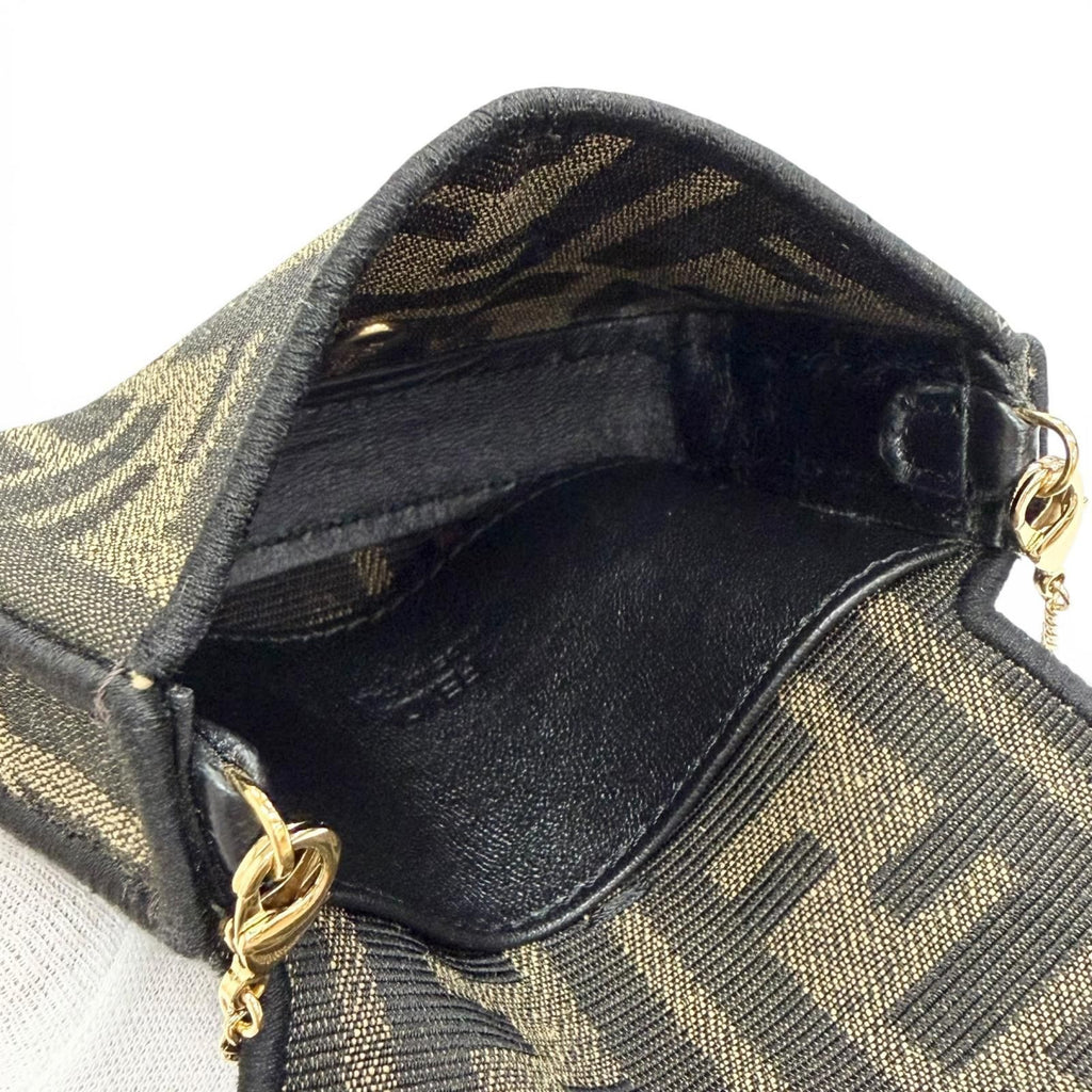 Fendi Nano Bucket FF Logo Zucca Pattern 2-Way Pouch — view 9